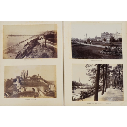 2236 - 19th century English and European social history black and white photographs arranged in an album in... 