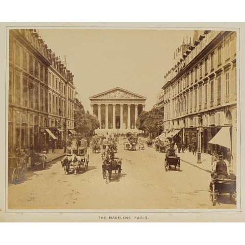 2236 - 19th century English and European social history black and white photographs arranged in an album in... 