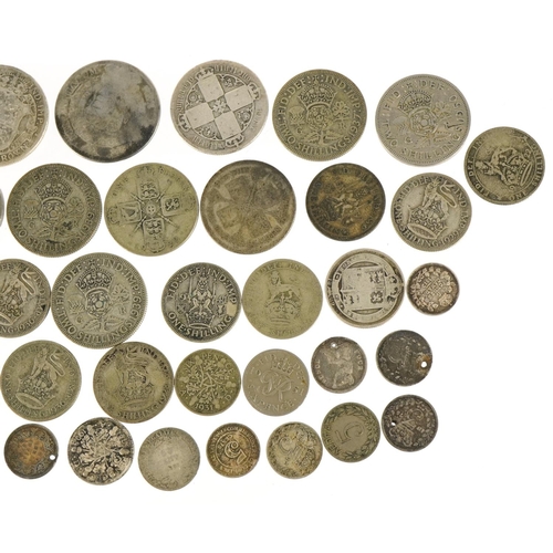 2385 - Victorian and later British coinage including Gothic florin and 1817 half crown, 255g