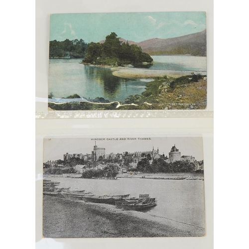 2258 - Edwardian and later greetings and topographical postcards arranged in two albums including Carlisle ... 