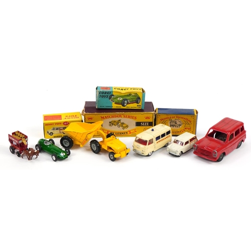 2038 - Vintage toys, predominantly diecast including Corgi Toys BRM Formula 1 Grand Prix Racing Car 152 wit... 