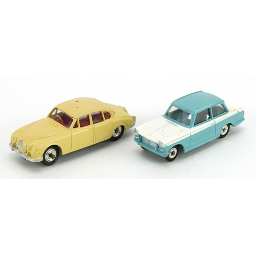 2020 - Two Dinky Toys diecast vehicles with boxes comprising Jaguar 3.4 Saloon 195 and Triumph Herald 189