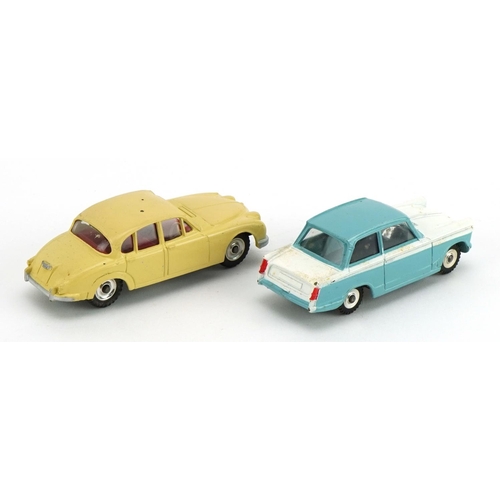 2020 - Two Dinky Toys diecast vehicles with boxes comprising Jaguar 3.4 Saloon 195 and Triumph Herald 189