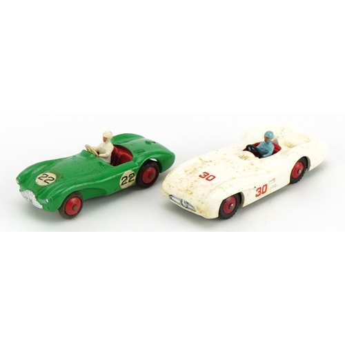 2022 - Two Dinky Toys diecast racing vehicles with boxes comprising Aston Martin DB3 Sports 110 and Mercede... 