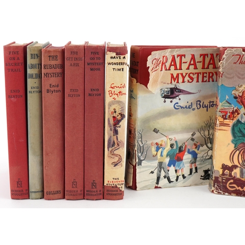 2291 - Eight vintage Enid Blyton hardback books, three with dust jackets, including Five Have a Wonderful T... 