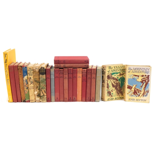 2300 - Vintage Enid Blyton hardback books, some with dust jackets, including The Castle of Adventure, Five ... 