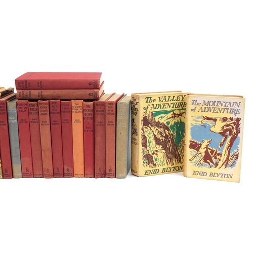 2300 - Vintage Enid Blyton hardback books, some with dust jackets, including The Castle of Adventure, Five ... 