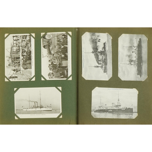 2246 - Good collection of early 20th century and later naval and shipping interest postcards, some black an... 