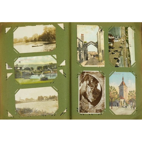 2239 - Good collection of Edwardian topographical and social history postcards arranged in an album, some r... 