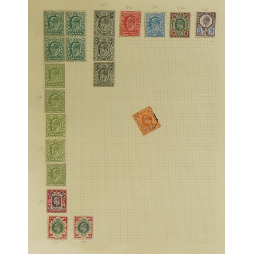 2512 - Collection of Edwardian stamps on three pages