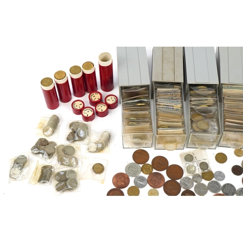 2470 - Large collection of British coinage including sixpences, threepences and pennies