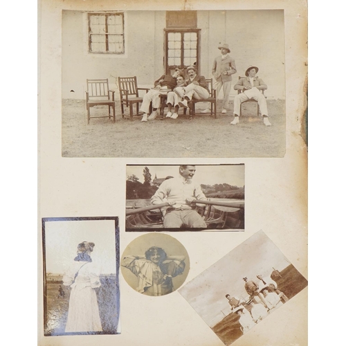 2204 - Early 20th century military and taxidermy interest photographs arranged in an album relating to Ches... 