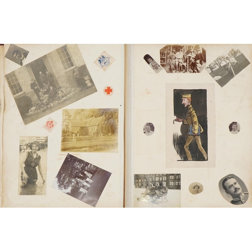 2204 - Early 20th century military and taxidermy interest photographs arranged in an album relating to Ches... 