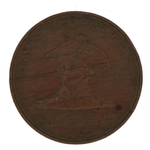 2396 - Horatio Viscount Nelson flagship medal struck from copper of a vessel after breaking up