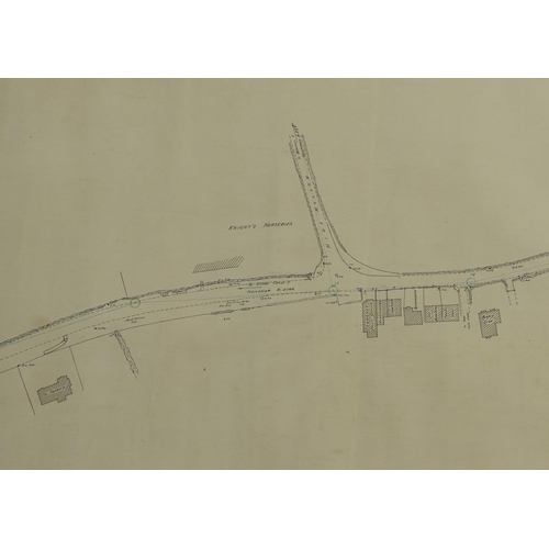 2254 - Six Eastbourne Borough canvas road plans, Rear of Gore Park Road, cross sections, alternations to pa... 