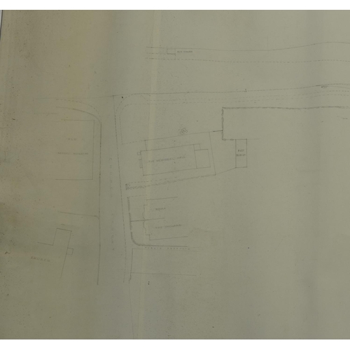 2253 - Six Eastbourne Borough canvas and paper road plans including Ocklynge small holdings, private improv... 