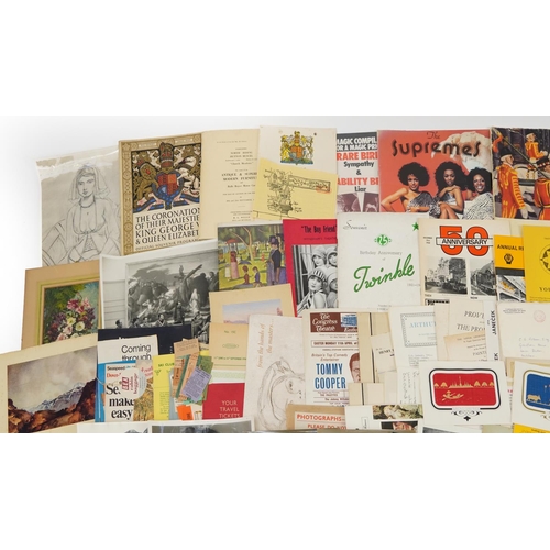 2252 - Collection of antique and later ephemera including London 1948 Olympic Games souvenir magazine, mini... 