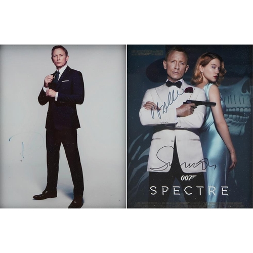 2481 - Two James Bond interest Daniel Craig photographs including Spectre and one signed in ink by the acto... 