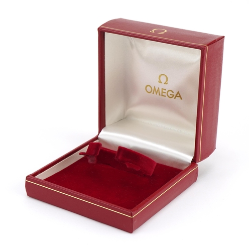 3857 - Omega red leatherette watch box