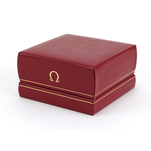 3857 - Omega red leatherette watch box