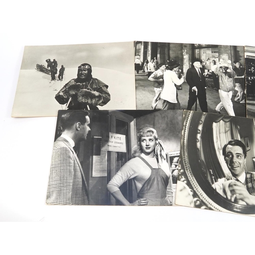 1447 - Five large black and white film stills, mounted on card including The Servant, I'm Alright Jack, Sco... 