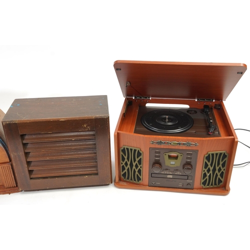 1343 - Three retro radios and a vintage GEC speaker