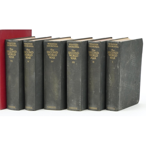 735 - Winston Churchill hardback books comprising The Second World War, volumes 1-6 and A History of the E... 