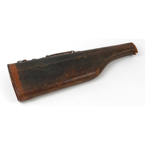 876 - Military interest leg of mutton gun case, 74cm in length