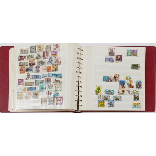 774 - Collection of Indian stamps arranged in a stock book