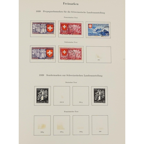 775 - Collection of Swiss stamps arranged in a stock book