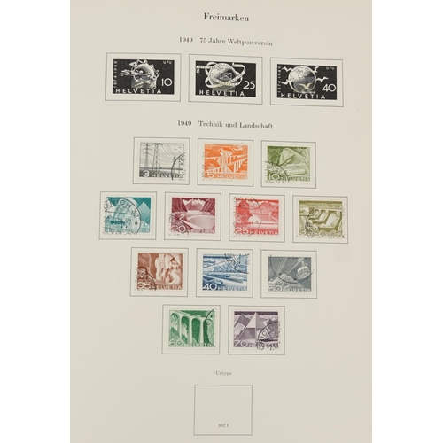 775 - Collection of Swiss stamps arranged in a stock book