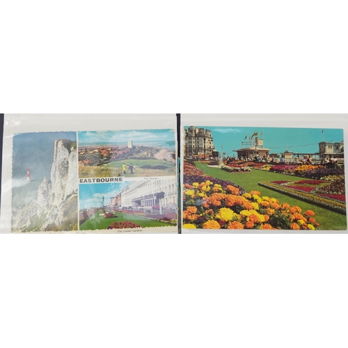 759 - Collection of Eastbourne postcards arranged in two albums including Holywell