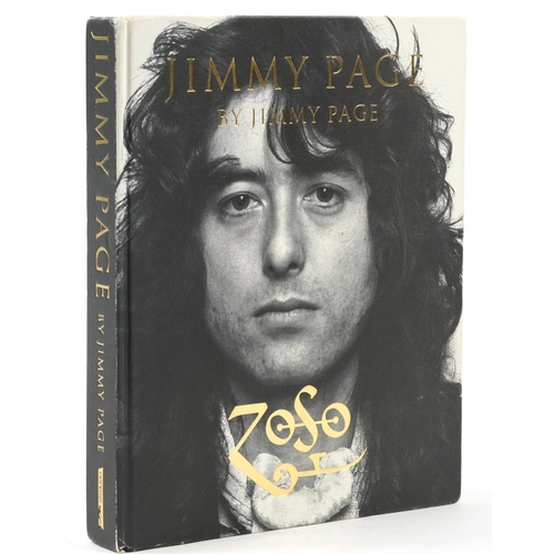 730 - Jimmy Page by Jimmy Page, hardback book signed by Jimmy Page and inscribed Cole really good working ... 