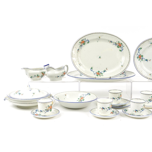 1497 - Art Deco Shelley Idalium dinner and teaware including two lidded tureens, meat plates, sauceboats an... 