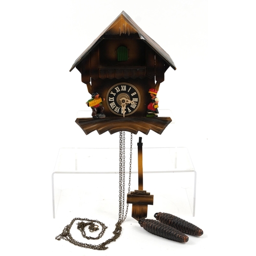 1305 - Black Forest carved wood cuckoo clock