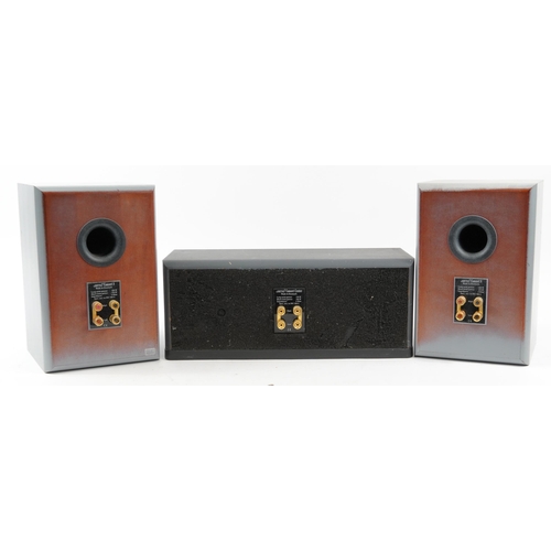 1529 - Pair of Jamo Concert 8 shelf speakers and a Jamo Concert Centre speaker