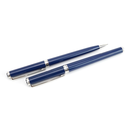6 - Montblanc Noblesse Oblige fountain pen and propelling pencil with After Market leather case and ink,... 