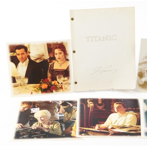 727 - Titanic screenplay script by James Cameron with related ephemera