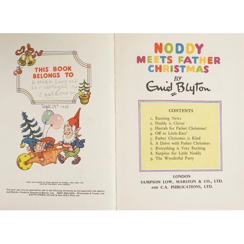 733 - Nine Noddy hardback books by Enid Blyton including Noddy Meets Father Christmas