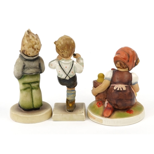 1307 - Two Goebel Hummel figures and a Rosenthal Galerie plate signed by Bjorn Wiinblad, the largest 29cm i... 