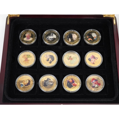 671 - British commemorative proof coinage including Her Majesty's Diamond Jubilee one crowns with fitted c... 