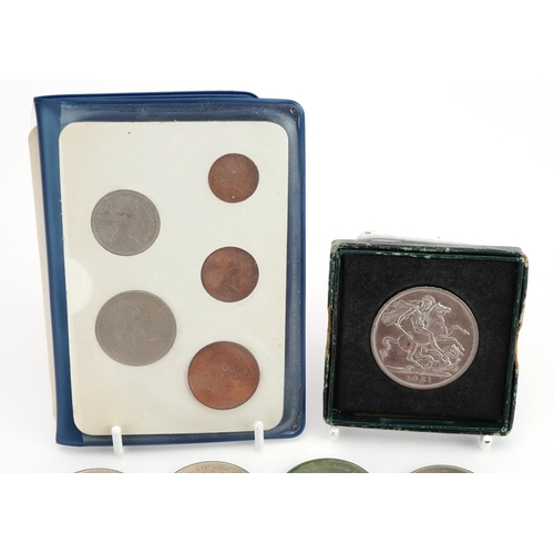 654 - Victorian and later British coinage including 1892 silver crown