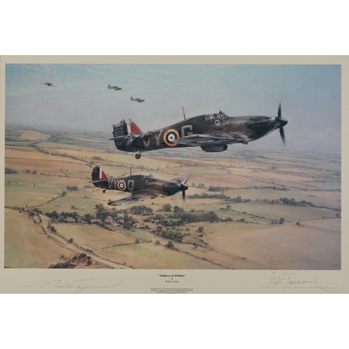 880 - Robert Taylor - Moral Support, print in colour signed by the artist and pilot Peter Townsend, limite... 