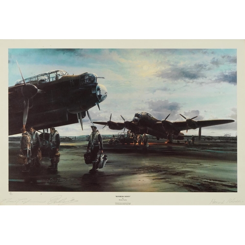 881 - Robert Taylor - Bomber's Moon, print in colour, limited edition 36/850 signed by the artist and pilo... 