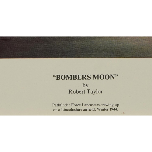 881 - Robert Taylor - Bomber's Moon, print in colour, limited edition 36/850 signed by the artist and pilo... 