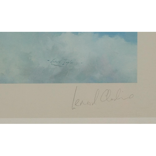 879 - Robert Taylor - Mosquito, print in colour, signed by the artist and pilot Leonard Cheshire, mounted,... 