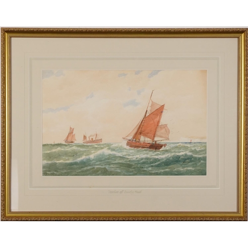 242 - George Stanfield Walters - Trawlers off Beachy Head, late 19th/early 20th century watercolour, Invic... 