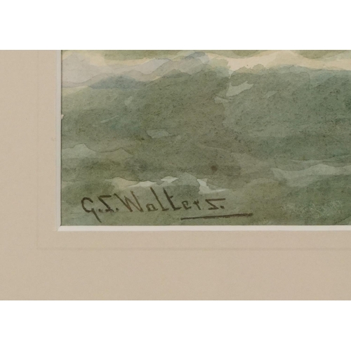 242 - George Stanfield Walters - Trawlers off Beachy Head, late 19th/early 20th century watercolour, Invic... 