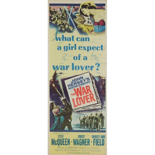 792 - Steve McQueen interest What Can a Girl Expect of a War Lover film poster, copyright 1962 Columbia Pi... 