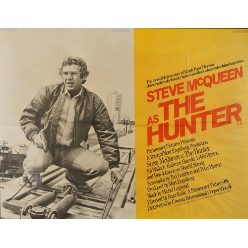 785 - Steve McQueen interest The Hunter film poster, copyright National Screen Service Ltd, framed and gla... 